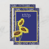RSVP Royal Blue and Yellow Sunflowers (Devant / Derrière)