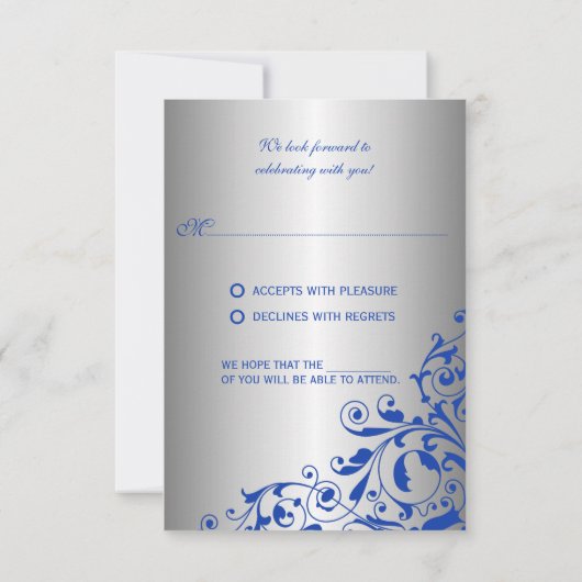 RSVP Royal Blue et Silver (Dos)