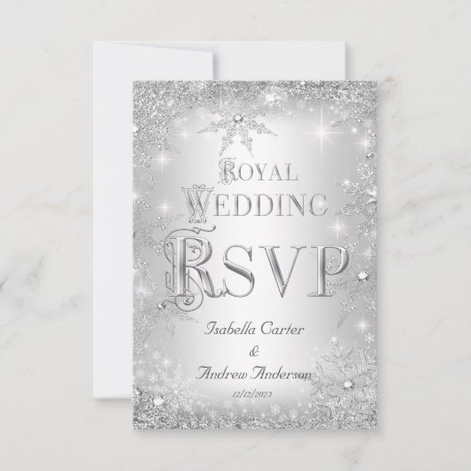 RSVP Royal Mariage Silver Winter Wonderland Crown (Devant)