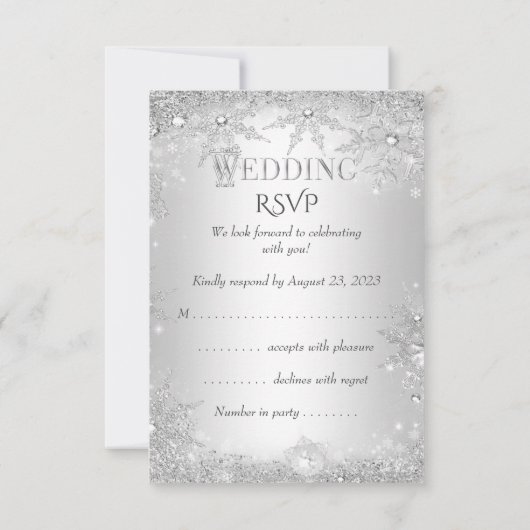 RSVP Royal Mariage Silver Winter Wonderland Crown (Dos)