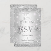 RSVP Royal Mariage Silver Winter Wonderland Crown (Devant / Derrière)