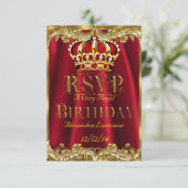 RSVP Royal Red fête d'anniversaire Gold Crown (Debout devant)