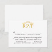 RSVP | Royal Wedding Elegant Gold Script (Voorkant / Achterkant)