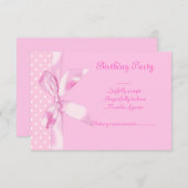 RSVP Roze gebogen boogherschikking Kaart (Voorkant / Achterkant)