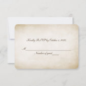 RSVP rozen en ringen Hernieuwde beloften-ceremonie Kaart (Achterkant)