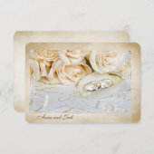 RSVP-rozen en ringen Vow Renewal Ceremony Kaart (Voorkant / Achterkant)