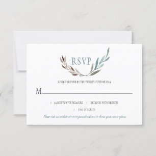 RSVP Russe Feuilles d'aquarelle