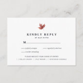 RSVP Rustic Autumn Wedding | WATERVERF HERFST Informatiekaartje (Voorkant)