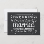 RSVP Rustic Black Burlap Wedding Reply (Achterkant)