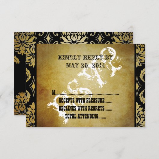 RSVP Rustic Country Wedding (Voorkant / Achterkant)