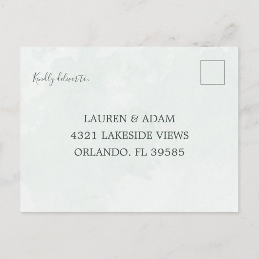 RSVP Rustic Eucalyptus Greenery Wedding Uitnodiging Briefkaart (Achterkant)