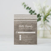 RSVP Rustieke  Kant Houten Script Typografie (Staand voorkant)