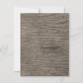 RSVP Rustieke Kant Houten Script Typografie Kaartje (Achterkant)
