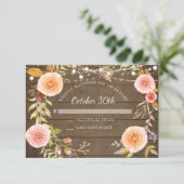 RSVP Rustieke Twinkelende Lichtjes Houten Botanisc Kaart (Staand voorkant)