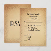 RSVP rustique avec choix de menu (Devant / Derrière)