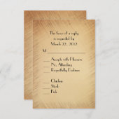 RSVP rustique avec choix de menu (Devant / Derrière)