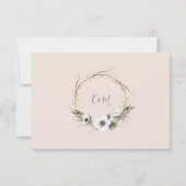 RSVP Rustique Blanc Floral BOHO Aquarelle de couro (Dos)