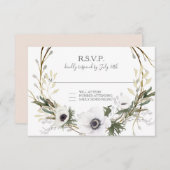 RSVP Rustique Blanc Floral BOHO Aquarelle de couro (Devant / Derrière)