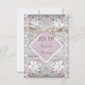 RSVP Rustique Fleurs de Bois Mariage Blanc Dentell (Devant)