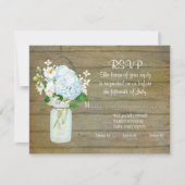 RSVP rustique pays Mason Jar Blue Hydrangeas (Devant)