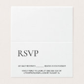 RSVP sans envoi Siège réservé Simple plié (Outside Unfolded)