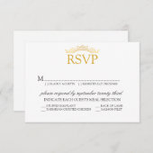 RSVP | Script or élégant Mariage royal (Devant / Derrière)