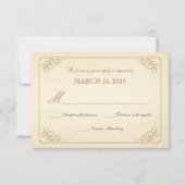 RSVP Scrolls Moderne Wedding Reply Card Kaartje (Voorkant)