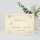 RSVP Scrolls Moderne Wedding Reply Card Kaartje (Staand voorkant)