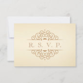 RSVP Scrolls Moderne Wedding Reply Card Kaartje (Achterkant)