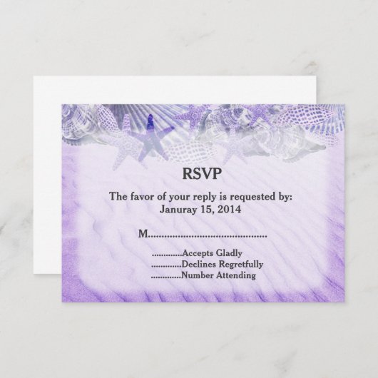 RSVP seashell1 (Voorkant / Achterkant)