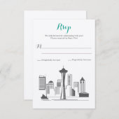 RSVP Seattle Skyline Wedding (Voorkant / Achterkant)