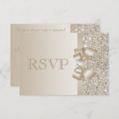 RSVP Séquences Champagne, Bow & Diamond RSVP (Devant / Derrière)