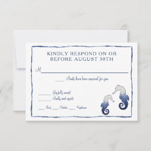 RSVP Shibori Kumo Aquarel Strand Zeepaardje Zee Kaartje