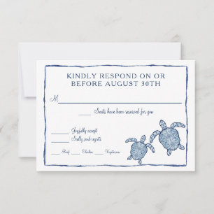 RSVP Shibori Kumo Aquarel Strand Zeeschildpadden K Kaartje