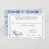 RSVP Shibori Kumo Aquarelle Étoile de Mer Plage (Devant / Derrière)