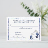 RSVP Shibori Kumo Aquarelle Hippocampe de Mer Plag (Debout devant)