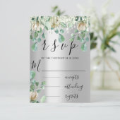 RSVP Silver Drivers Mariage Mint Green Florals (Debout devant)