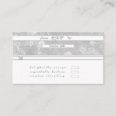 RSVP Silver Floral Wedding Enclosure Kaart (Voorkant)