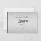 RSVP Silver Grey Métal Noir 21e anniversaire (Dos)