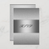 RSVP Silver Grey Métal Noir 21e anniversaire (Devant / Derrière)