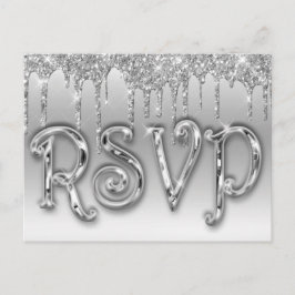RSVP Silver Luxury Uitnodiging Briefkaart