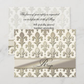 RSVP Silver Wedding Jubileum, Fleur de Lis (Voorkant / Achterkant)