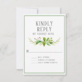 RSVP Simple Eucalyptus Feuilles Graines Verdure He (Devant)
