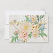 RSVP simple feuille d'eucalyptus Rose floral marbr (Dos)