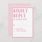 RSVP Simple Moderne Gratuit Couleur Hexagon Géomét (Devant / Derrière)