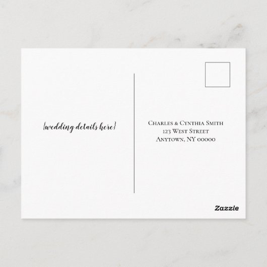 RSVP Simple Veuillez Répondre à la carte Mariage (Dos)