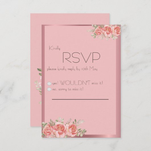 RSVP-Sjabloon RSVP Kaartje (Voorkant / Achterkant)