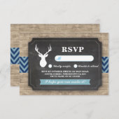 RSVP Stag Baby shower Rustique Bois Bois bleu