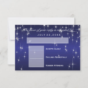 RSVP Star Lights in Metallic Dark Blue - RSVP Kaartje