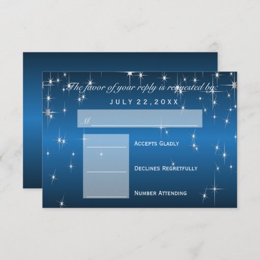 RSVP Sterrenlichten in Metallic Blauw - RSVP (Voorkant / Achterkant)